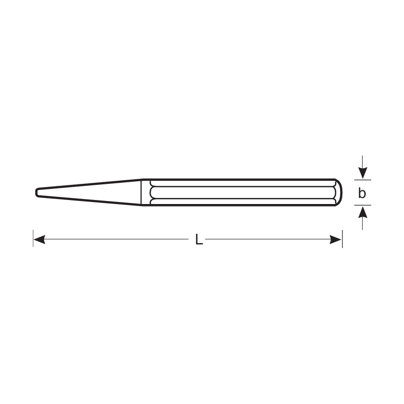 Wybijak z rękojeścią Ø 4 x 150 mm 3644 150 BAHCO