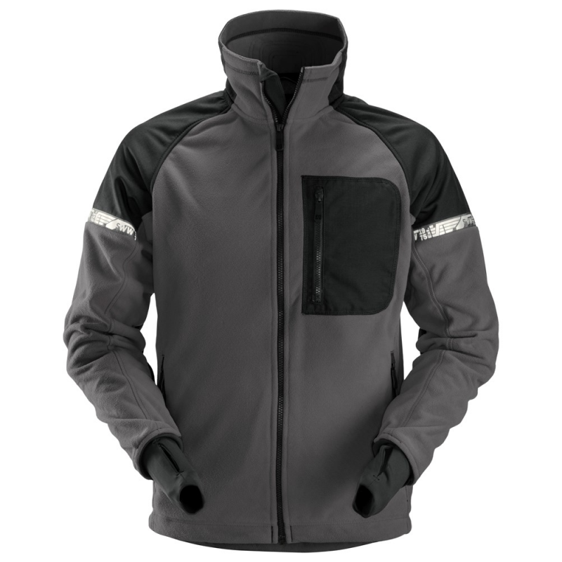 Kurtka 8005 polarowa wiatroszczelna AllroundWork kolor steel grey/black rozm. XS 80055804003 SNICKERS WORKWEAR Bahcocentrum.pl