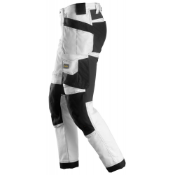 Spodnie 6241 stretch AllroundWork z workami kieszeniowymi kolor white/black rozm. 44 62410904044 SNICKERS WORKWEAR