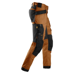 Spodnie 6241 stretch AllroundWork z workami kieszeniowymi kolor brown/black rozm. 44 62411204044 SNICKERS WORKWEAR