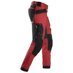 Spodnie 6241 stretch AllroundWork z workami kieszeniowymi kolor chili red/black rozm. 44 62411604044 SNICKERS WORKWEAR