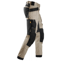 Spodnie 6241 stretch AllroundWork z workami kieszeniowymi kolor khaki/black rozm. 44 62412004044 SNICKERS WORKWEAR