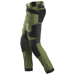 Spodnie 6241 stretch AllroundWork z workami kieszeniowymi kolor khaki green/black rozm. 44 62413104044 SNICKERS WORKWEAR