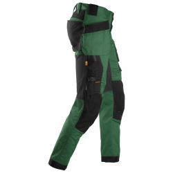 Spodnie 6241 stretch AllroundWork z workami kieszeniowymi kolor forest green/black rozm. 44 62413904044 SNICKERS WORKWEAR