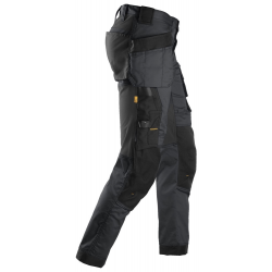 Spodnie 6241 stretch AllroundWork z workami kieszeniowymi kolor steel grey/black rozm. 44 62415804044 SNICKERS WORKWEAR