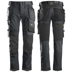 Spodnie 6241 stretch AllroundWork z workami kieszeniowymi kolor steel grey/black rozm. 44 62415804044 SNICKERS WORKWEAR