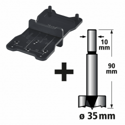 Zestaw wiertło Forstnera Ø 35 mm z szablonem 8728000 WOLFCRAFT