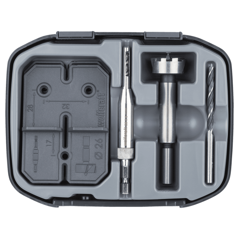 Zestaw do frezowania otworów na zawiasy Ø 26 mm 4655000 WOLFCRAFT Bahcocentrum.pl