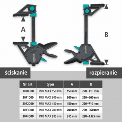 Ścisk automatyczny 150 mm PRO MAX 3070000 WOLFCRAFT