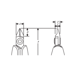 Szczypce ucinaki ukośne precyzyjne 0.1-1.0 Flush ESD ERGO™ RX 8147 LINDSTROM