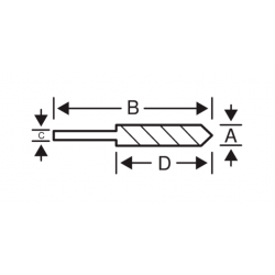 Wiertło SDS-Plus 4-ostrzowe do betonu Ø 5 x 100 x 165 mm 10 szt. 4651-5-160-10P BAHCO