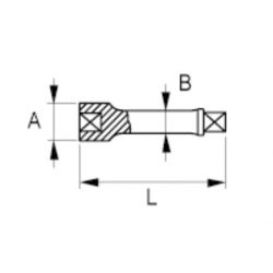 Przedłużka przelotowa 19 mm dł. 75 mm SBS19-TH75 BAHCO