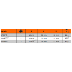 Nasadka 1/4" z końcówką Pozidriv PZ3 6709PZ-3 BAHCO