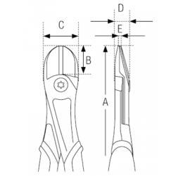 Szczypce ucinaki boczne wzmocnione HD 140 mm 21HDG-140 BAHCO