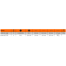 Wkrętak izolowany VDE kombinowany do śrub prostych x PH1 FIT B148.001.080 Bahco