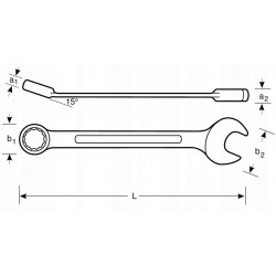 Klucz płasko-oczkowy nierdzewny 6 mm SS002-6 Bahco