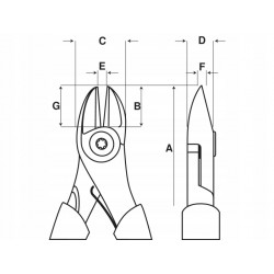 Szczypce ucinaki boczne 130 mm z zabezpieczeniem ERGO™ TAH2101G-125 BAHCO