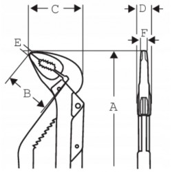 Szczypce nastawne 250 mm TAH8224 Bahco