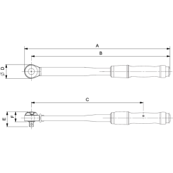 Klucz dynamometryczny 1/2'' 20-100 Nm 74WR-100 BAHCO