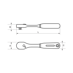 Grzechotka dwukierunkowa 1/4" 6950SL BAHCO