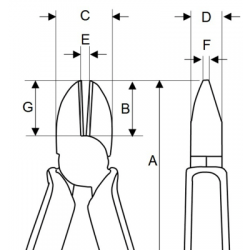 Szczypce ucinaki boczne 150 mm 2171G-140 BAHCO