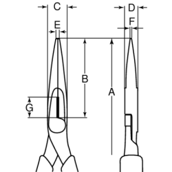 Szczypce półokrągłe 165 mm 2470 G-160 BAHCO