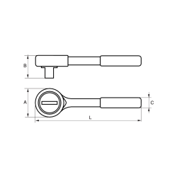 Grzechotka nieiskrząca AL-BR 3/4'' NS242-24 Bahco