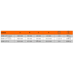 Klucz do rur typu Szwed, 45° DOW 177-1/2-1 BAHCO