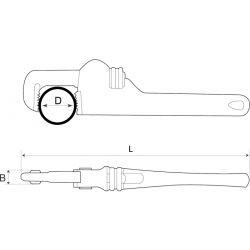 Klucz do rur aluminiowy typu Stillson 607 mm 380-24 BAHCO