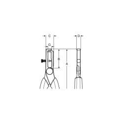 Szczypce do ściągania izolacji izolowane VDE 160 mm 2223V-160 Bahco