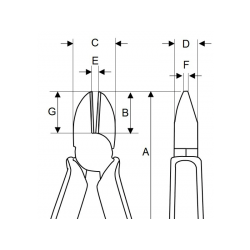 Szczypce ucinaki boczne izolowane VDE 160 mm 2171V-160 Bahco