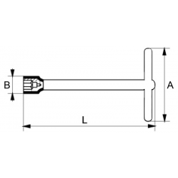 Klucz pokrętło T-kształtne izolowane 8 mm 28MV-8 Bahco