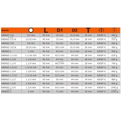 Nasadka udarowa 6-kątna wydłużona 3/4'' calowa 1.1/16'' K8906Z-1.1/16 Bahco