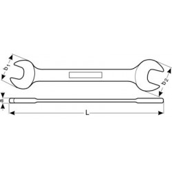 Klucz płaski nieiskrzący CU-BE 6 x 7 mm NSB006-0607 Bahco