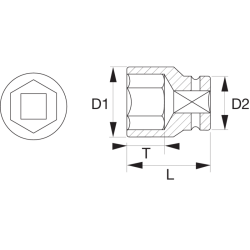 Nasadka nieiskrząca CU-BE 3/4" 17 mm NSB224-17 Bahco