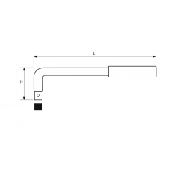 Pokrętło odsadzone nieiskrzące AL-BR 1/2'' 230 mm NS240-16-230 Bahco