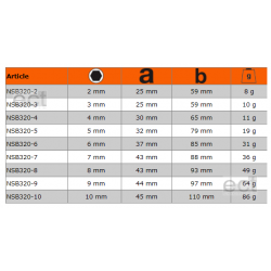 Klucz off-setowy nieiskrzący CU-BE 7 mm NSB320-7 Bahco