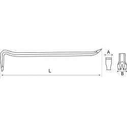 Łom nieiskrzący AL-BR 460 mm NS602-460 Bahco