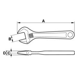 Klucz nastawny nieiskrzący AL-BR 150 mm NS001-150 Bahco