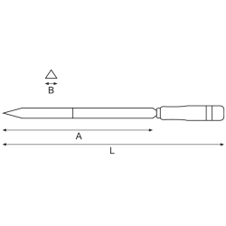 Skrobak trój-kwadratowy nieiskrzący AL-BR 440 mm NS708-360 Bahco