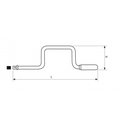 Pokrętło korbowe nieiskrzące 1/2'' AL-BR NS243-16-400 Bahco