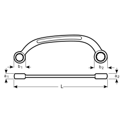 Klucz oczkowy łukowy 19x22 mm 1943M-19-22 Bahco
