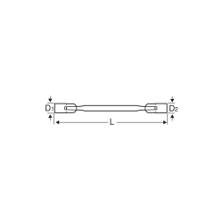 Klucz nasadowy dwustronny uchylny 8x9 mm 4040M-8-9 Bahco