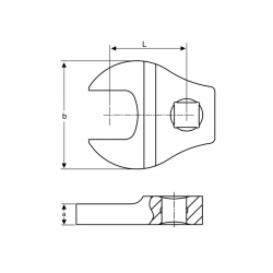 Klucz nasadowy boczny otwarty 1/4'' metryczny 8 mm 677-8 Bahco