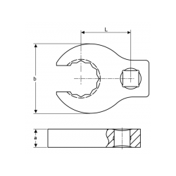 Klucz nasadowy boczny półotwarty 1/4'' metryczny 8 mm 679-8 Bahco