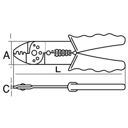 Szczypce do zarabiania końcówek 10-14 AWG CR B 02 Bahco