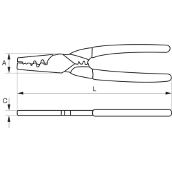 Szczypce do zagniatania końcówek kabli 20-6 AWG CR B 06 Bahco