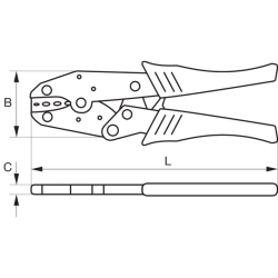 Szczypce do zagniatania końcówek CR W 04 Bahco