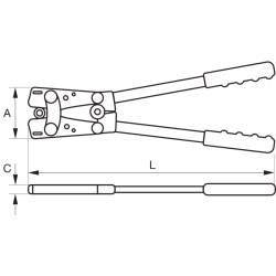 Nożyce do zagniatania złączek nieizolowanych CR L 03 Bahco