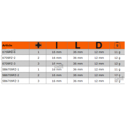 Nasadka 1/4" z końcówką Pozidriv PZ3 SB6709PZ-3 Bahco
